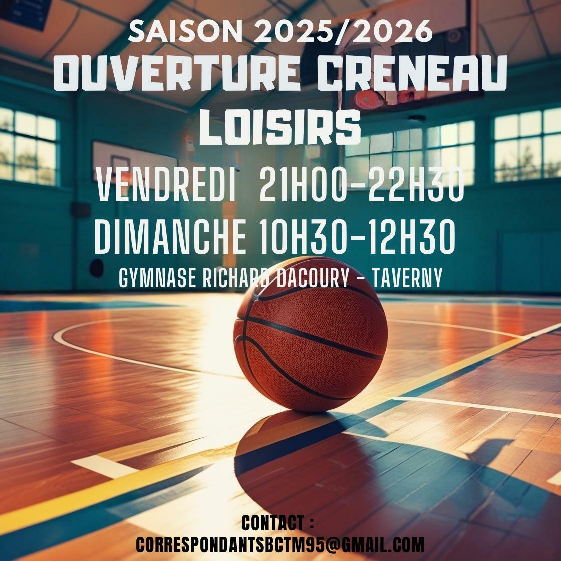 Ouverture des créneau loisirs